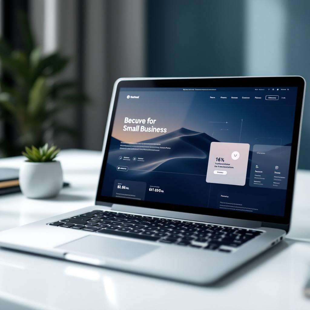 A polished website on a modern laptop